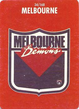 1991 Scanlens Stimorol #34 Melbourne Demons Front